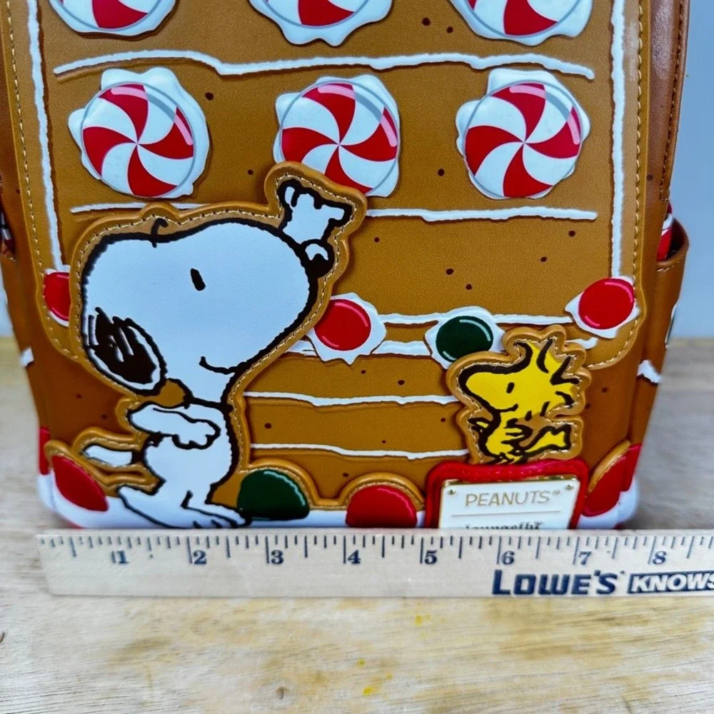 Loungefly Peanuts Snoopy Gingerbread House Mini Backpack Woodstock‎ Peppermint